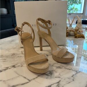 Veronica Beard Darcelle Suede Platform Sandals Sz9.5